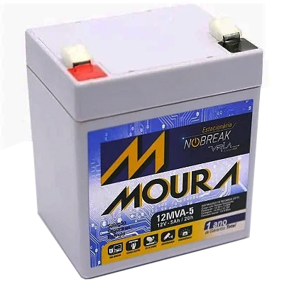 Bateria estacionria VRLA Moura 12MVA-5 12VDC 5Ah