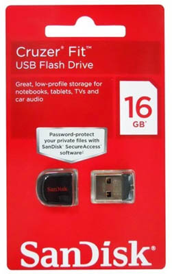 Pendrive 16GB, SanDisk  Cruzer Fit SDCZ33-016G-B35