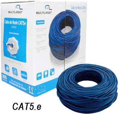 Caixa de cabo de rede CAT5e Multilaser WI185 azul 305 m