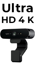 Webcam Logitech Brio ultra HD 4K zoom 5X autoFoco 2mics2