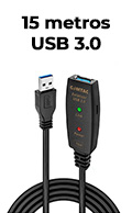 Cabo extensor USB 3.0 amplificado Comtac 28129375 15m #98