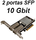 Placa de rede PCIe 2 portas 10Gbit SFP Flexport F2G2AIE2