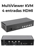 MultiViewer KVM 4 entradas HDMI 4K Flexport sada 4K2