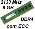 Memria 8GB DDR4 2133MHz Kingston KVR21E15D8/8 c/ ECC2