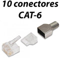 10 Conectores de rede RJ-45 CAT-6 p/ cabo slido2
