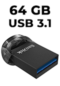 Pendrive Flash Drive 64GB SanDisk Ultra Fit USB 3.1