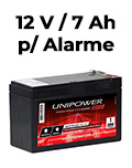 Bateria p/ alarme, Unipower UP1270SEG, 12V, 7Ah, F187#15