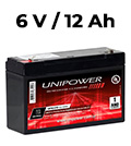 Bateria chumbo-acido Unipower UP6120 6V, 12Ah F187